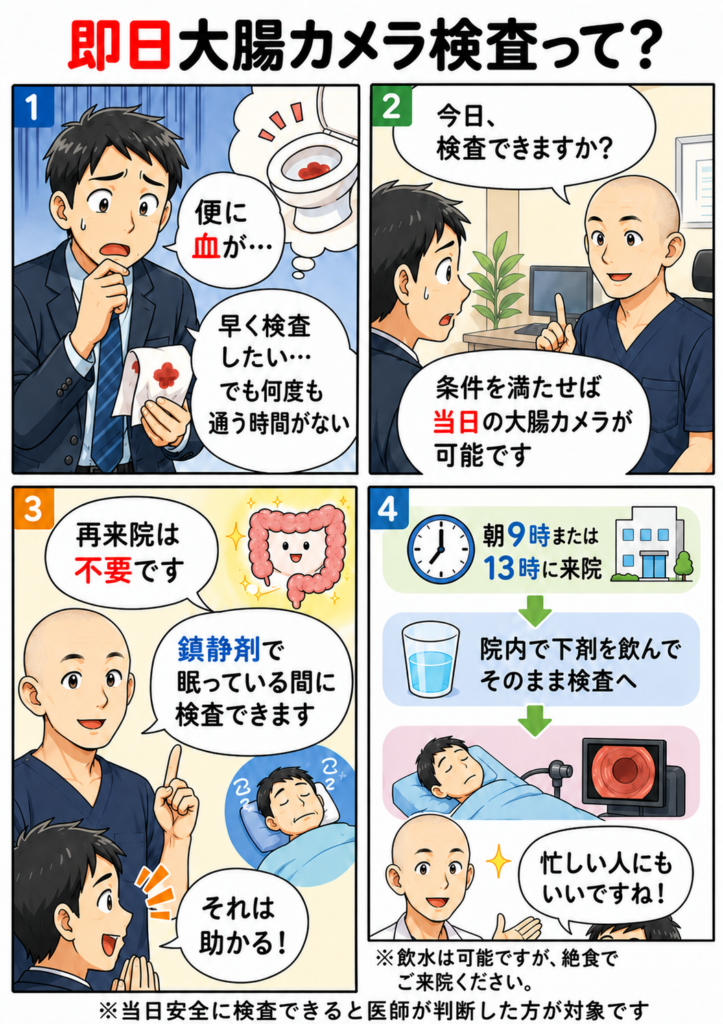 即日大腸カメラ検査って？